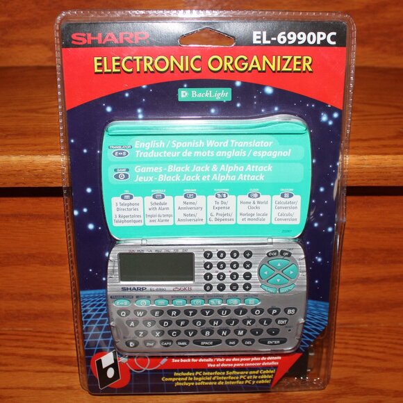 3/$55❤️new SHARP Electronic Organizer EL-6990PC English Spanish Word Translator - Picture 1 of 5